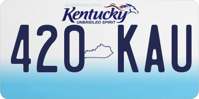KY license plate 420KAU