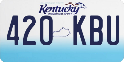 KY license plate 420KBU