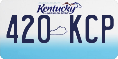 KY license plate 420KCP