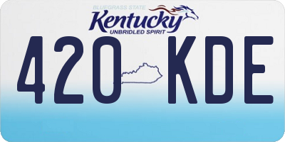 KY license plate 420KDE