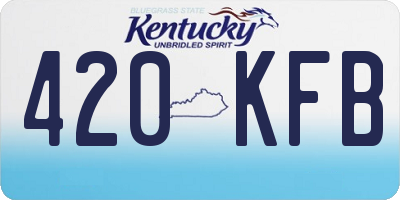 KY license plate 420KFB