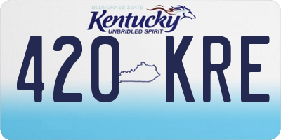 KY license plate 420KRE