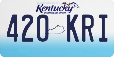 KY license plate 420KRI