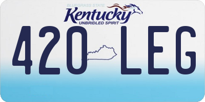 KY license plate 420LEG