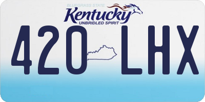 KY license plate 420LHX
