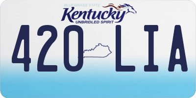 KY license plate 420LIA