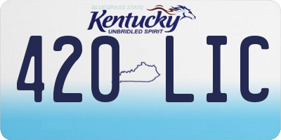 KY license plate 420LIC