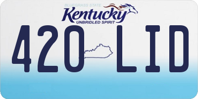 KY license plate 420LID
