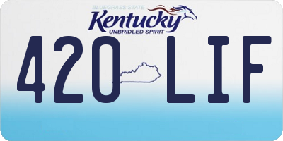 KY license plate 420LIF