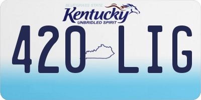 KY license plate 420LIG