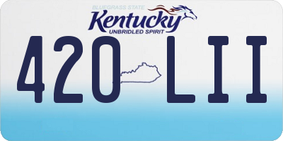 KY license plate 420LII