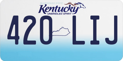 KY license plate 420LIJ