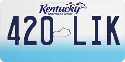 KY license plate 420LIK