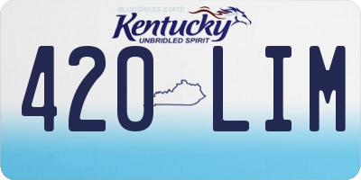 KY license plate 420LIM