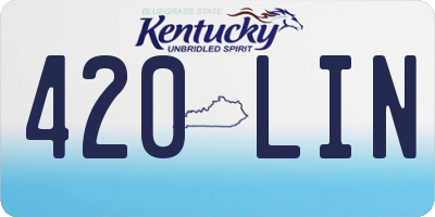 KY license plate 420LIN