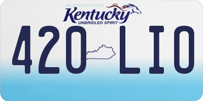 KY license plate 420LIO