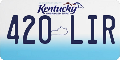 KY license plate 420LIR