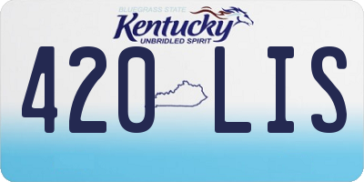 KY license plate 420LIS