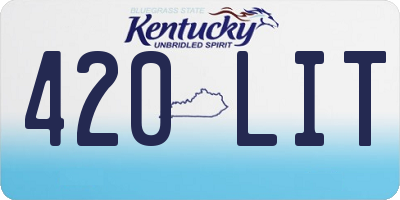 KY license plate 420LIT