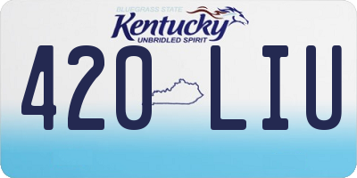 KY license plate 420LIU