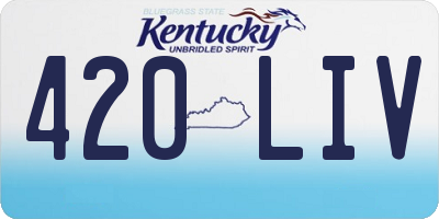 KY license plate 420LIV