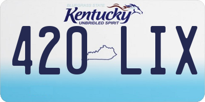 KY license plate 420LIX