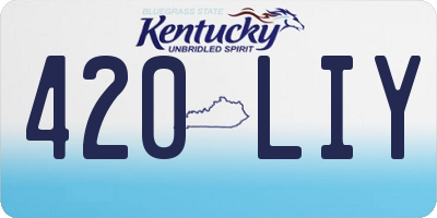 KY license plate 420LIY