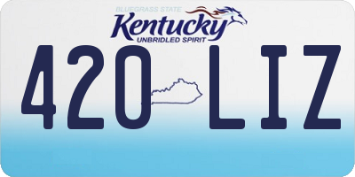 KY license plate 420LIZ