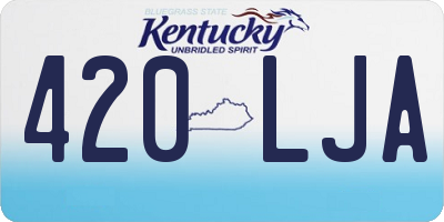 KY license plate 420LJA