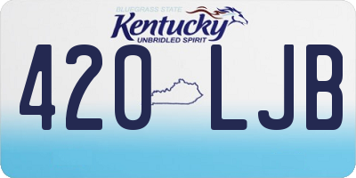 KY license plate 420LJB