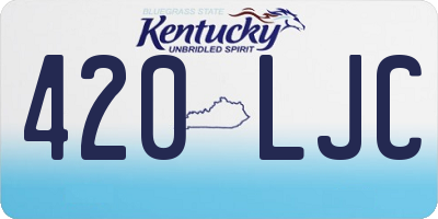 KY license plate 420LJC