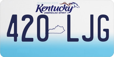 KY license plate 420LJG