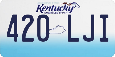 KY license plate 420LJI