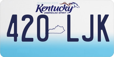 KY license plate 420LJK