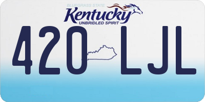 KY license plate 420LJL