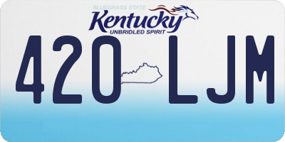 KY license plate 420LJM