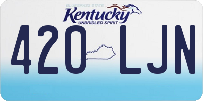KY license plate 420LJN