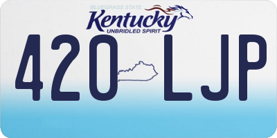 KY license plate 420LJP