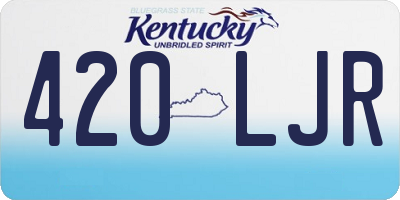 KY license plate 420LJR