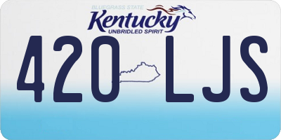 KY license plate 420LJS