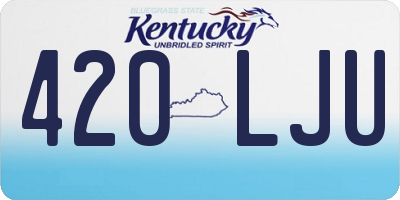 KY license plate 420LJU