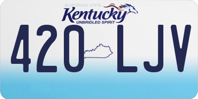 KY license plate 420LJV
