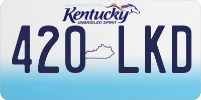 KY license plate 420LKD