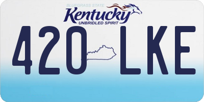 KY license plate 420LKE