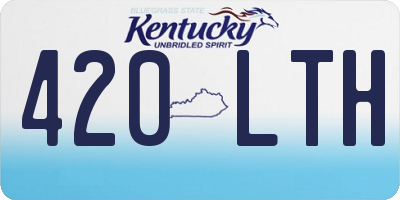 KY license plate 420LTH