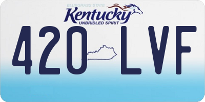 KY license plate 420LVF