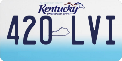 KY license plate 420LVI