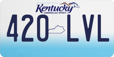 KY license plate 420LVL