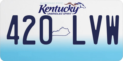 KY license plate 420LVW
