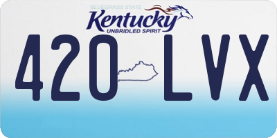 KY license plate 420LVX